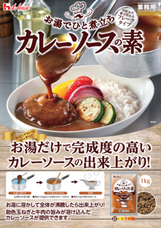 お湯でひと煮立ちカレーソースの素