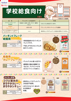 学校給食向け商品ご提案