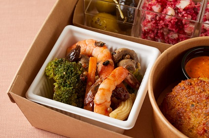 オードブルBOX-A<br>海老とプチ野菜の蒸し煮､アジアン風味