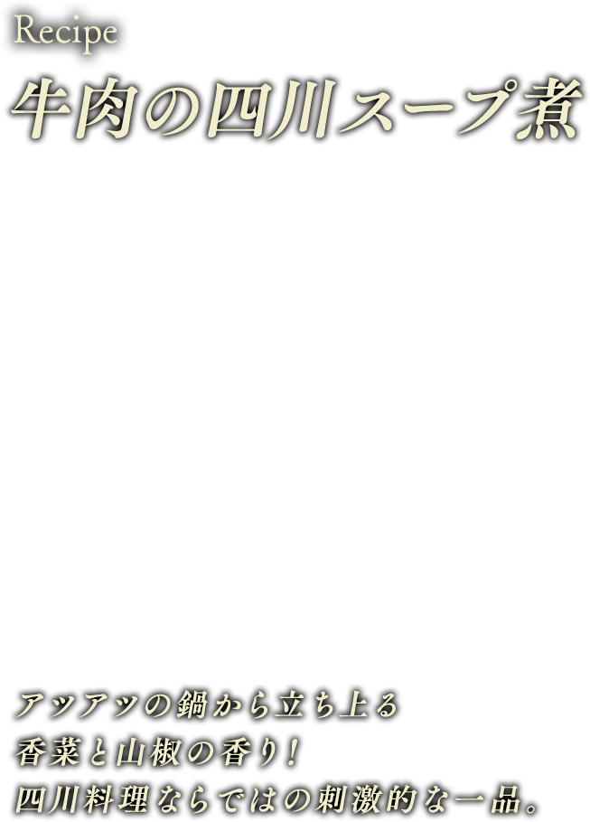 牛肉の四川スープ煮